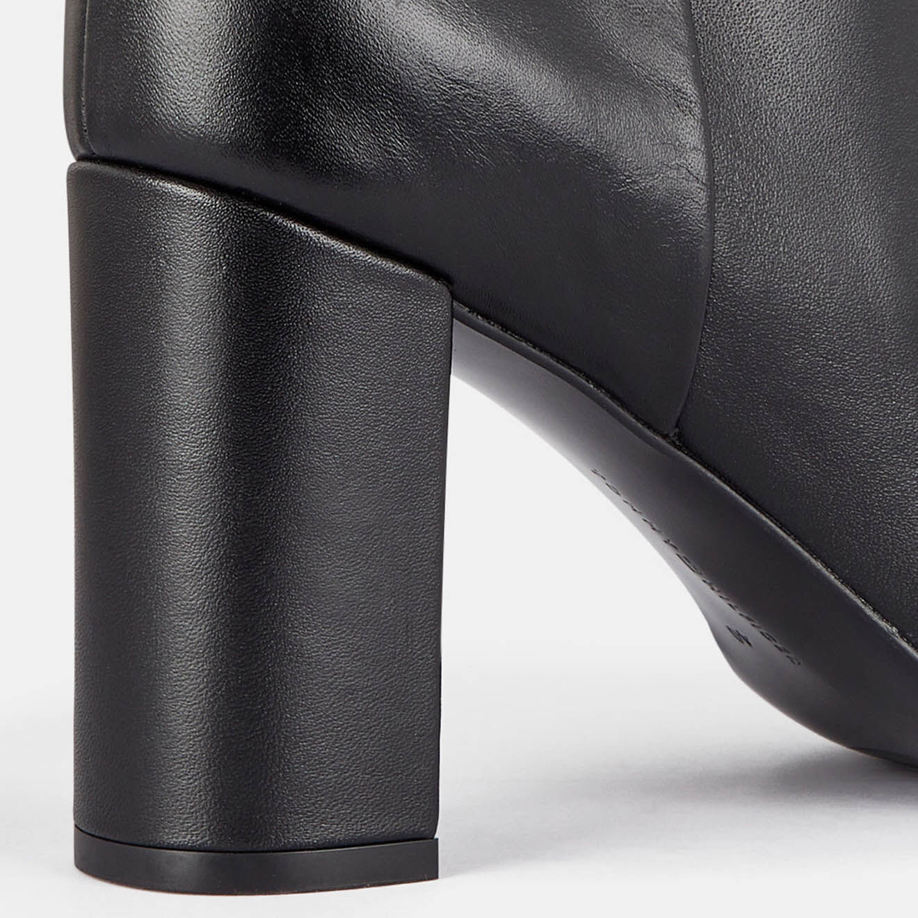 Tommy Hilfiger Bottines en Cuir à talon Basic Square noires - Talon 9 cm