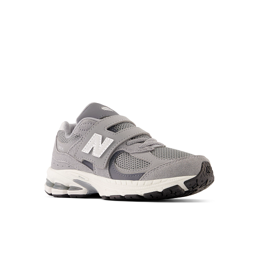 New Balance Kids' 2002 Hook & Loop Sneakers, Steel, 33