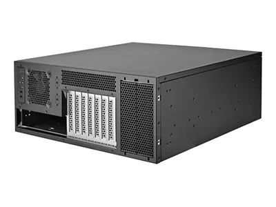 SilverStone RM46-502-I - Rack-monterbar 4U - SSI EEB - ingen strømforsyning (ATX / PS/2) - sort - USB
