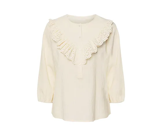 Bluse mit Volantkragen