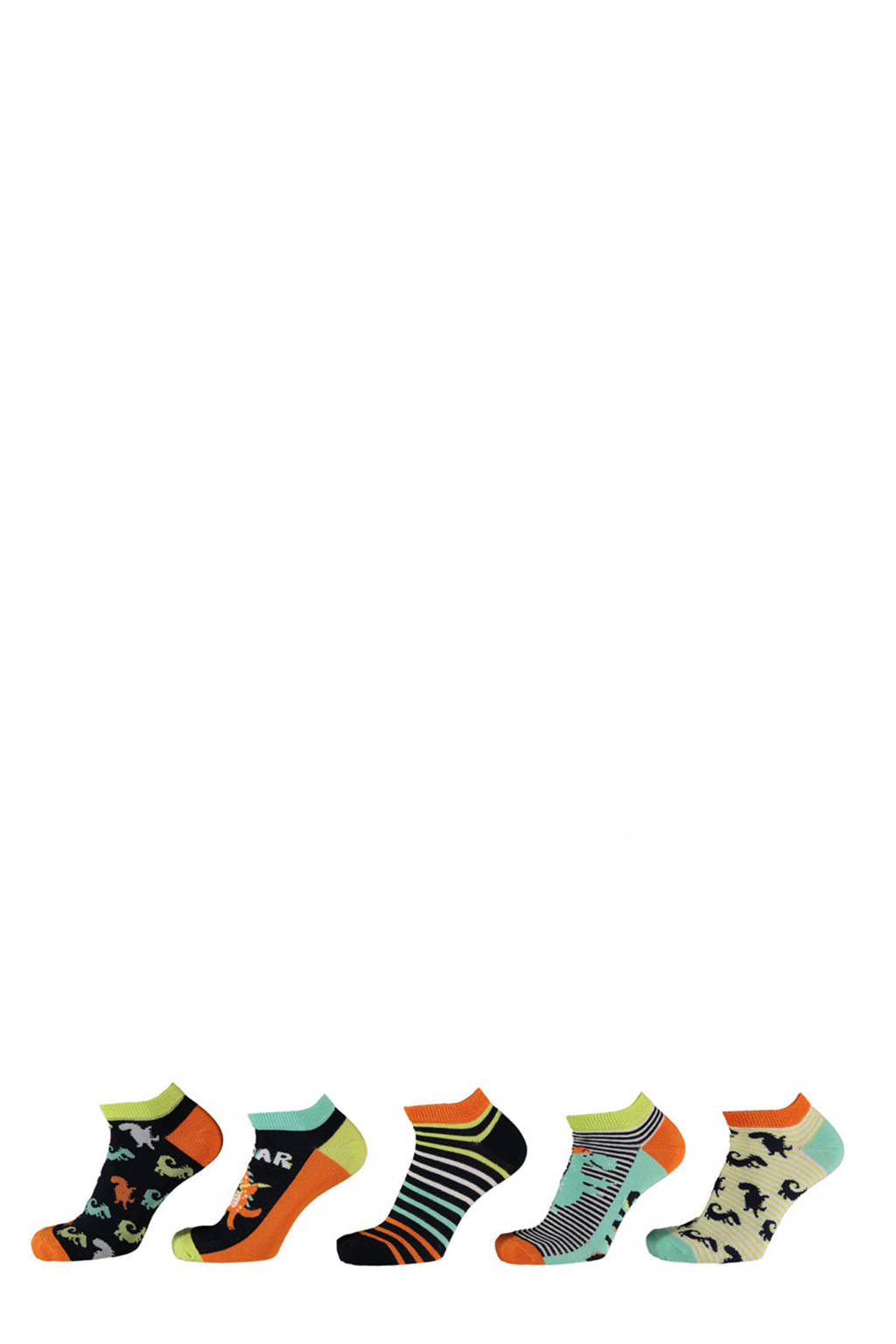 Apollo sneakersokken met all-over print - set van 10 multi