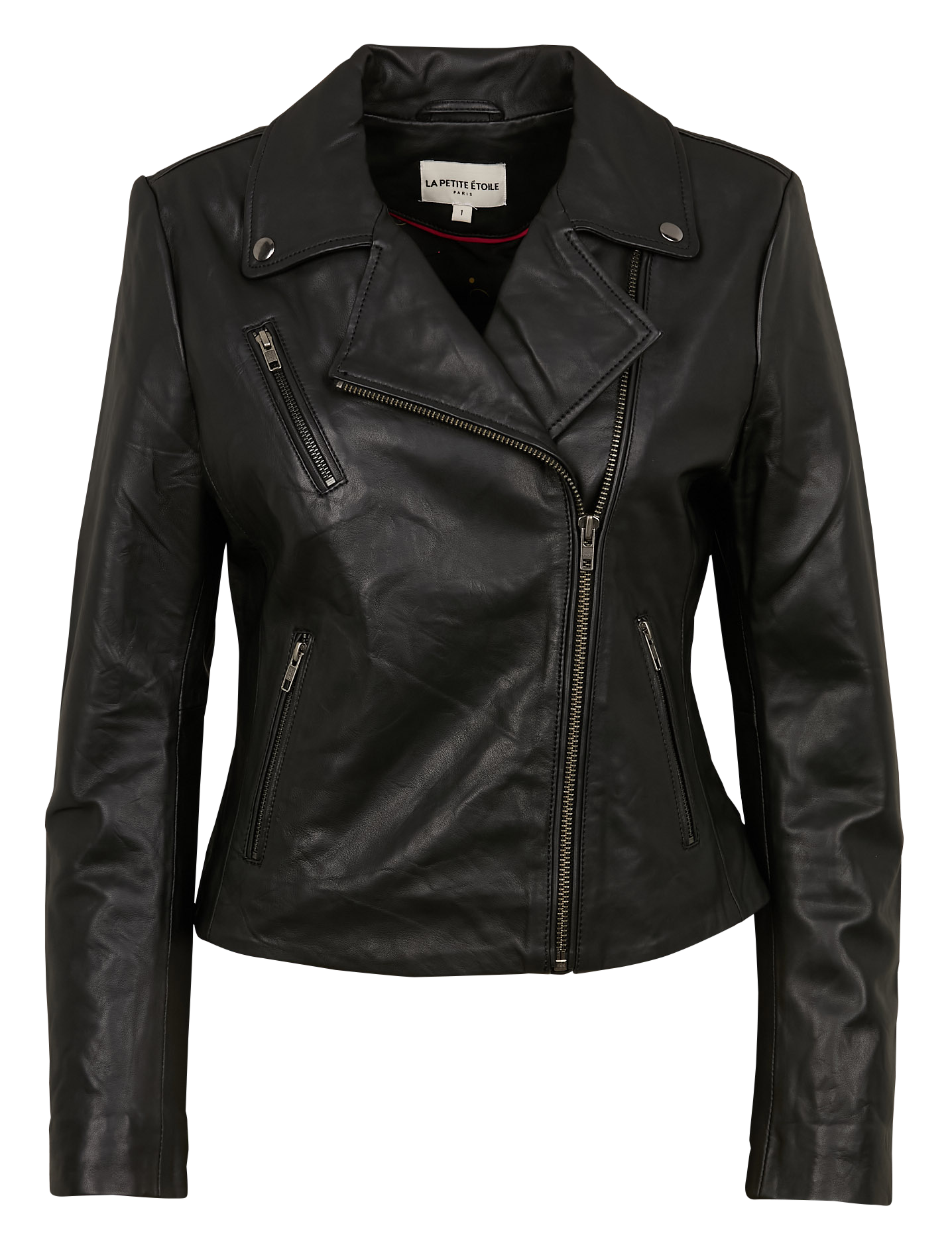 MOLIERE - Veste col à revers en cuir | Noir
