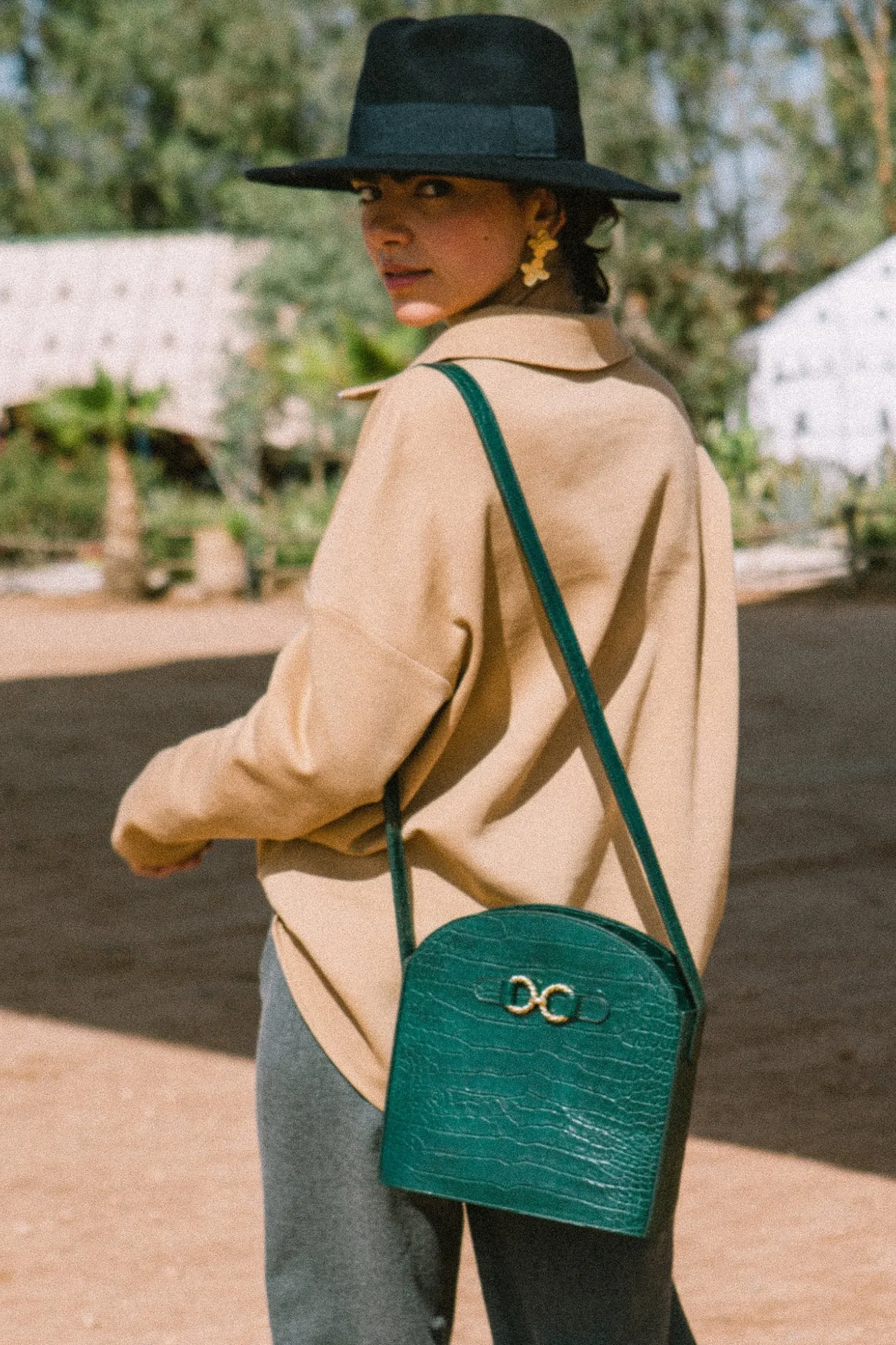 Sac en cuir croco Aimée Fauvette