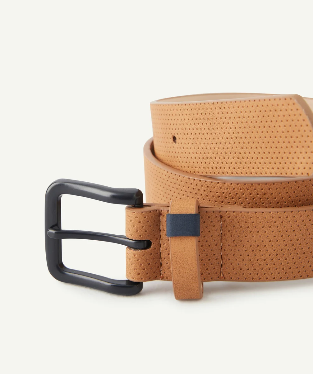 CEINTURE GARÇON EN FIBRES RECYCLÉ CAMEL