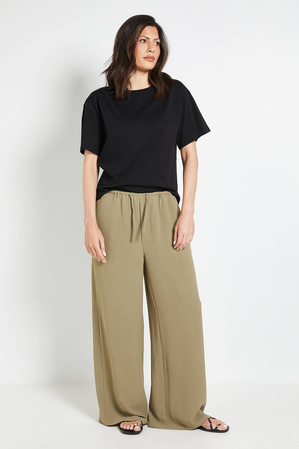 Wallis Pantalon Tissé À Cordon Avec Ceinture Élastique