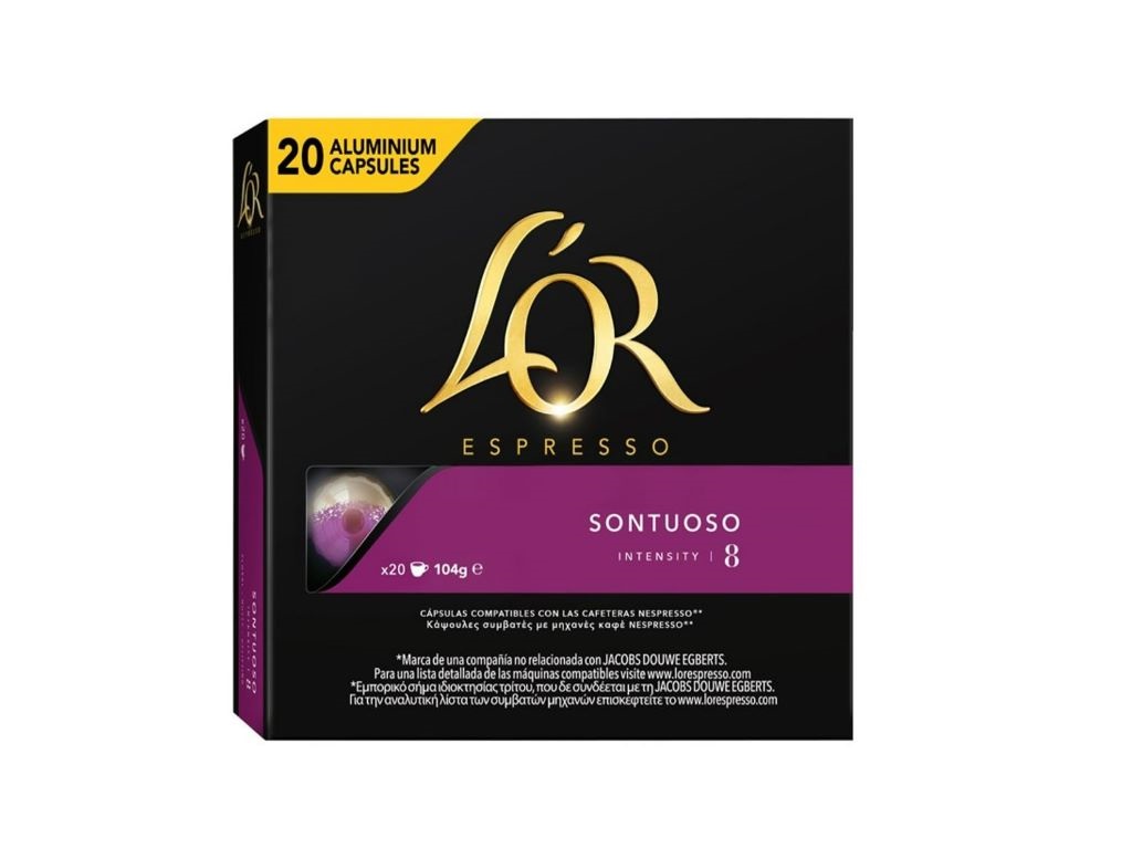 CÁPSULAS CAFÉ L'OR SONTUOSO COMPATÍVEL NESPRESSO 20 UN