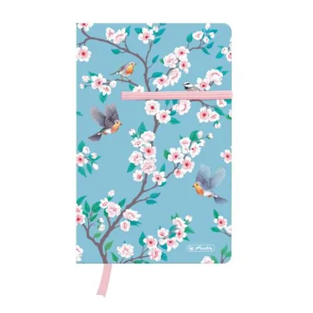 Herlitz Notizbuch Young A5 88 Blatt kariert Ladylike Birds mit Leseband