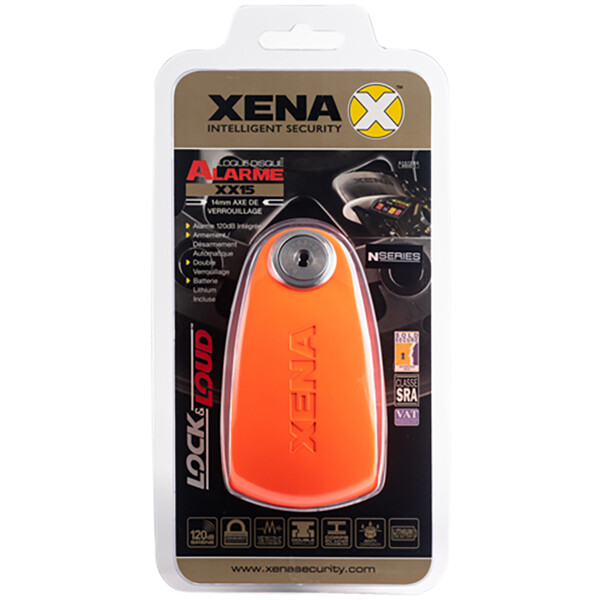 Xena - Bloque disque alarme XX15 SRA Orange