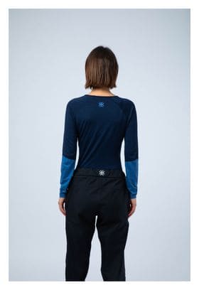 Maillot Manches Longues Femme AYAQ Mefonna Merinos Blue Slate Bleu
