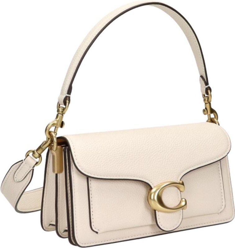 Coach Kleine Crossbodytas / Schoudertas Dames Leer Tabby 20 Wit