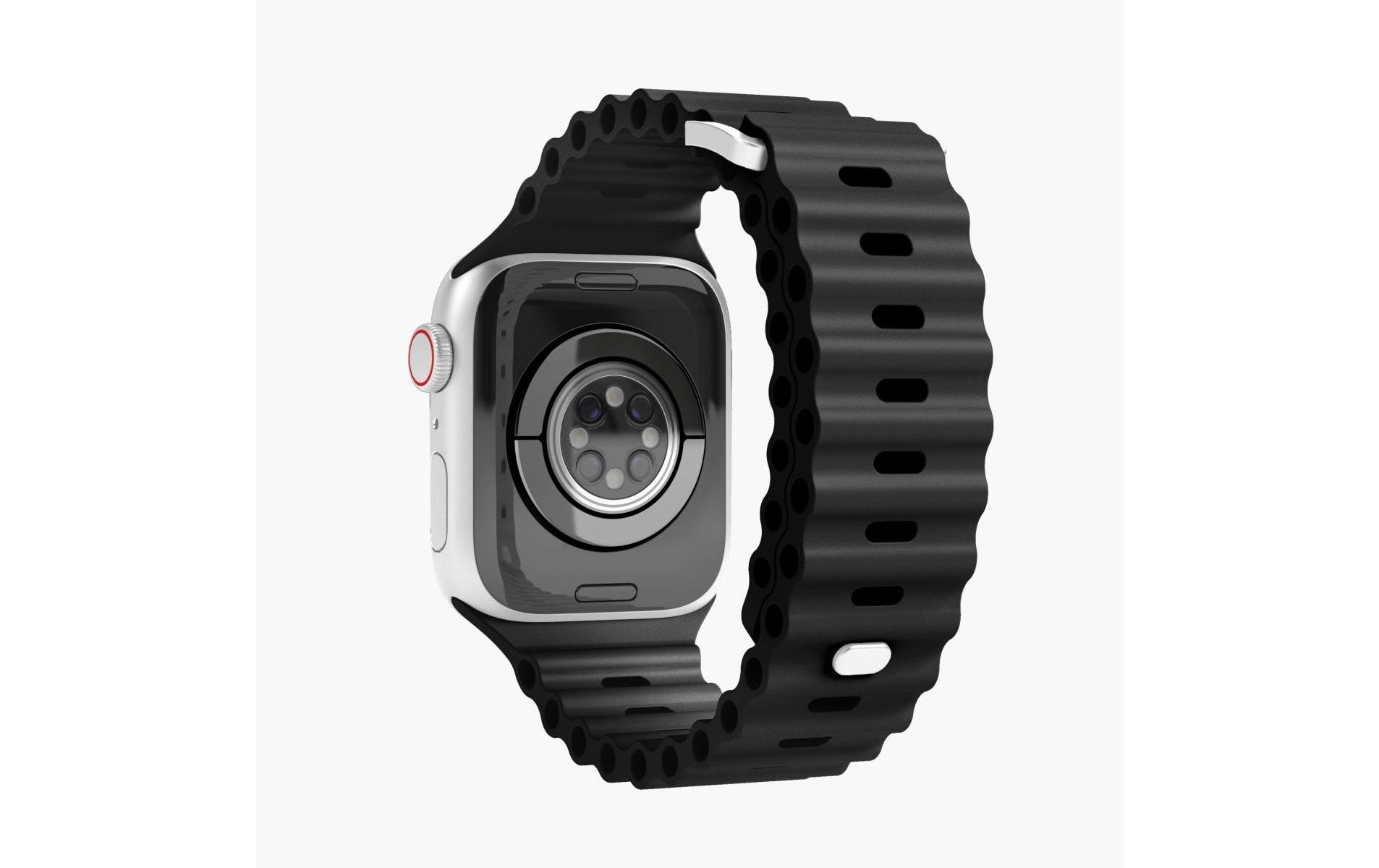 Wave Band Apple Watch 42/44/45/49 mm BlackArmband für Apple Watch 42/44/45/49 mm