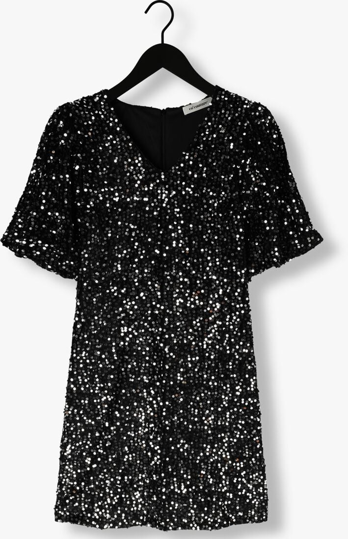 CO\\'COUTURE zwarte co'couture mini jurk serenacc sequin dress