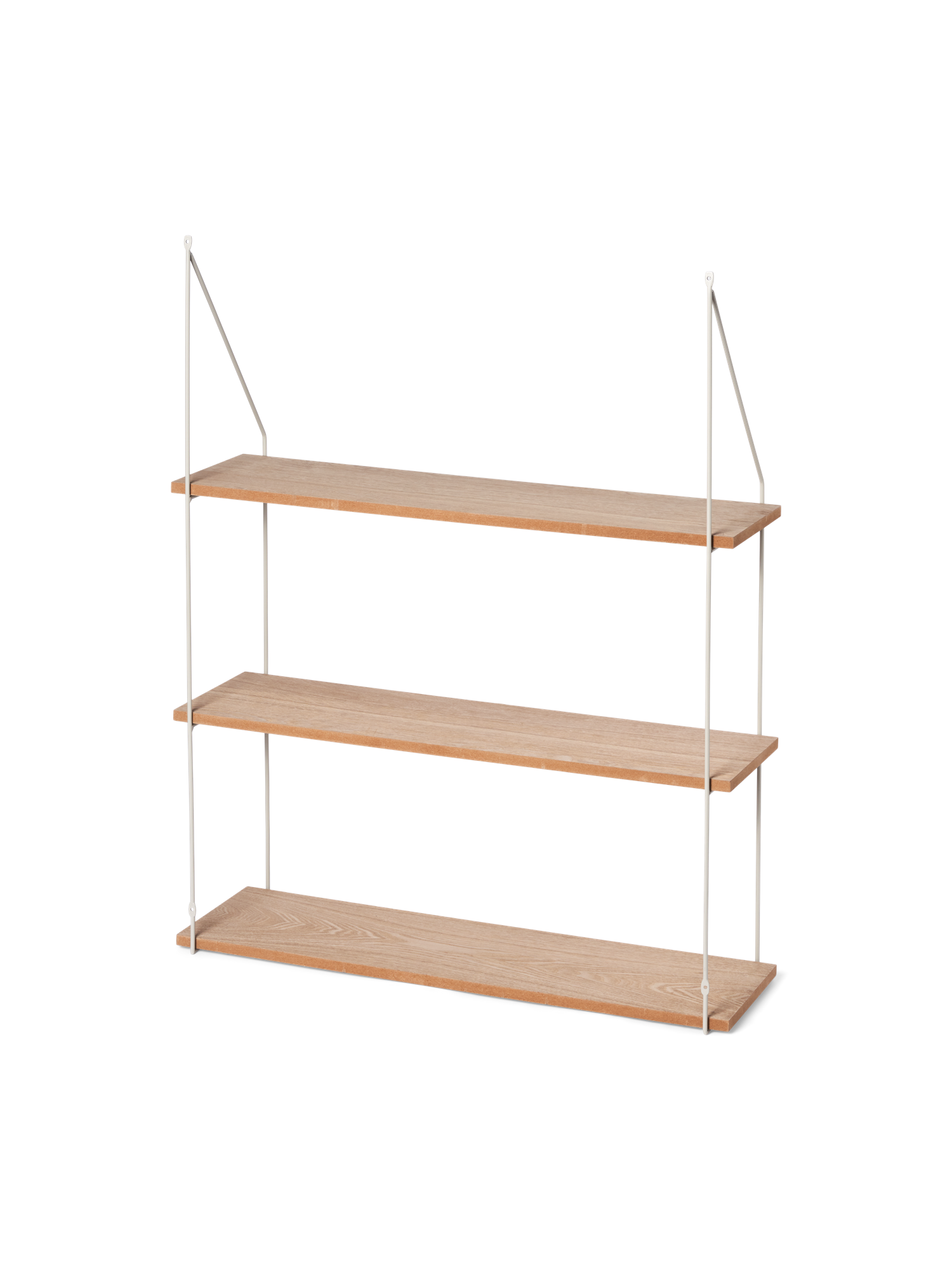 Væghylde | MDF/fyrretræsfiner/jern. 65 x 20 x 81,5 cm. | Sand