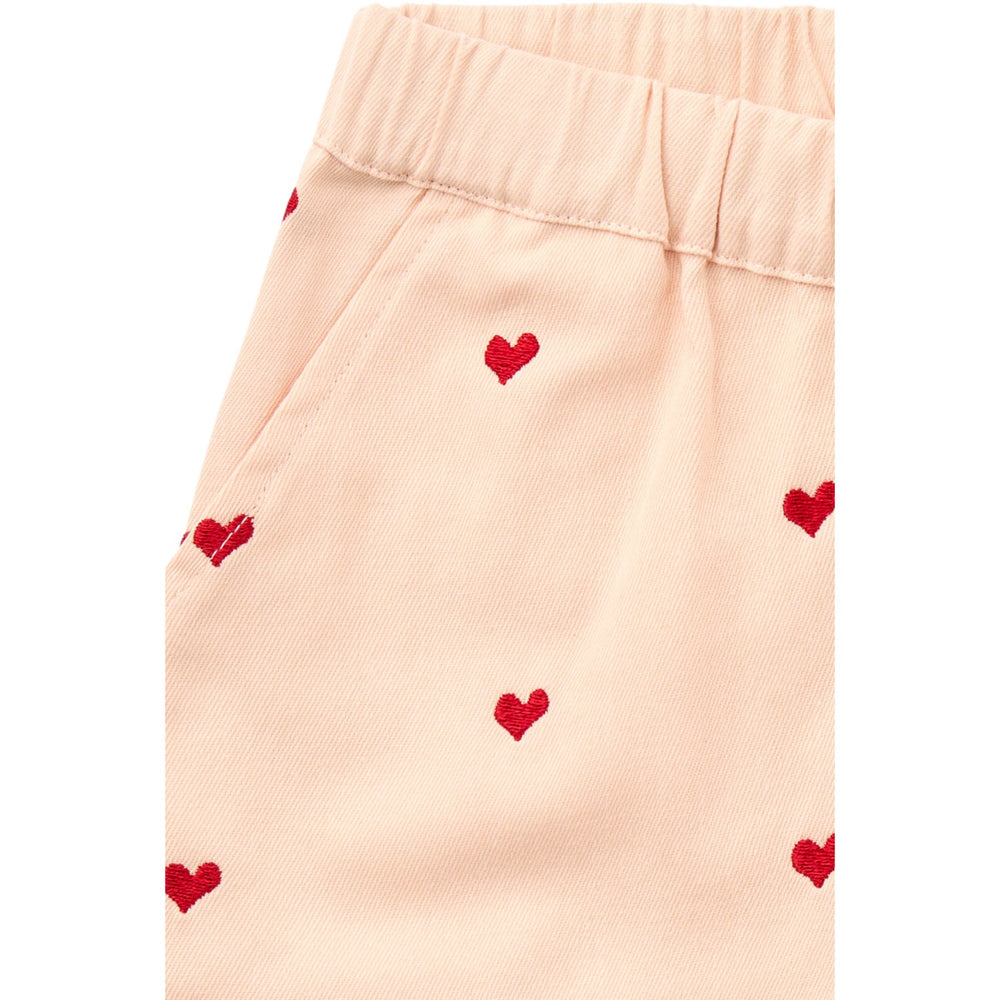 Køb COPENHAGEN COLORS Dusty Rose W. Berry Hearts Twill Heart Shorts