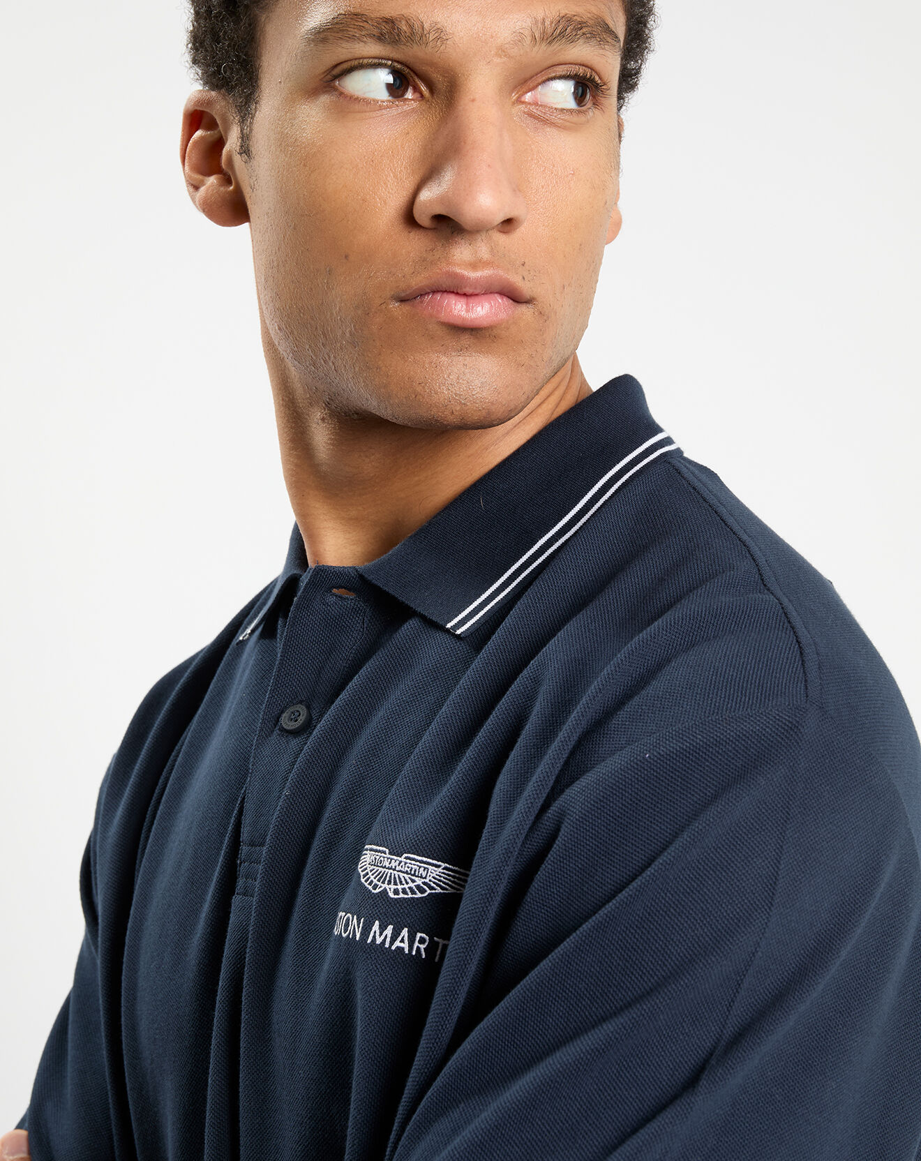 Hackett London Polo Regular Fit uni Aston Martin Racing Logo bleu