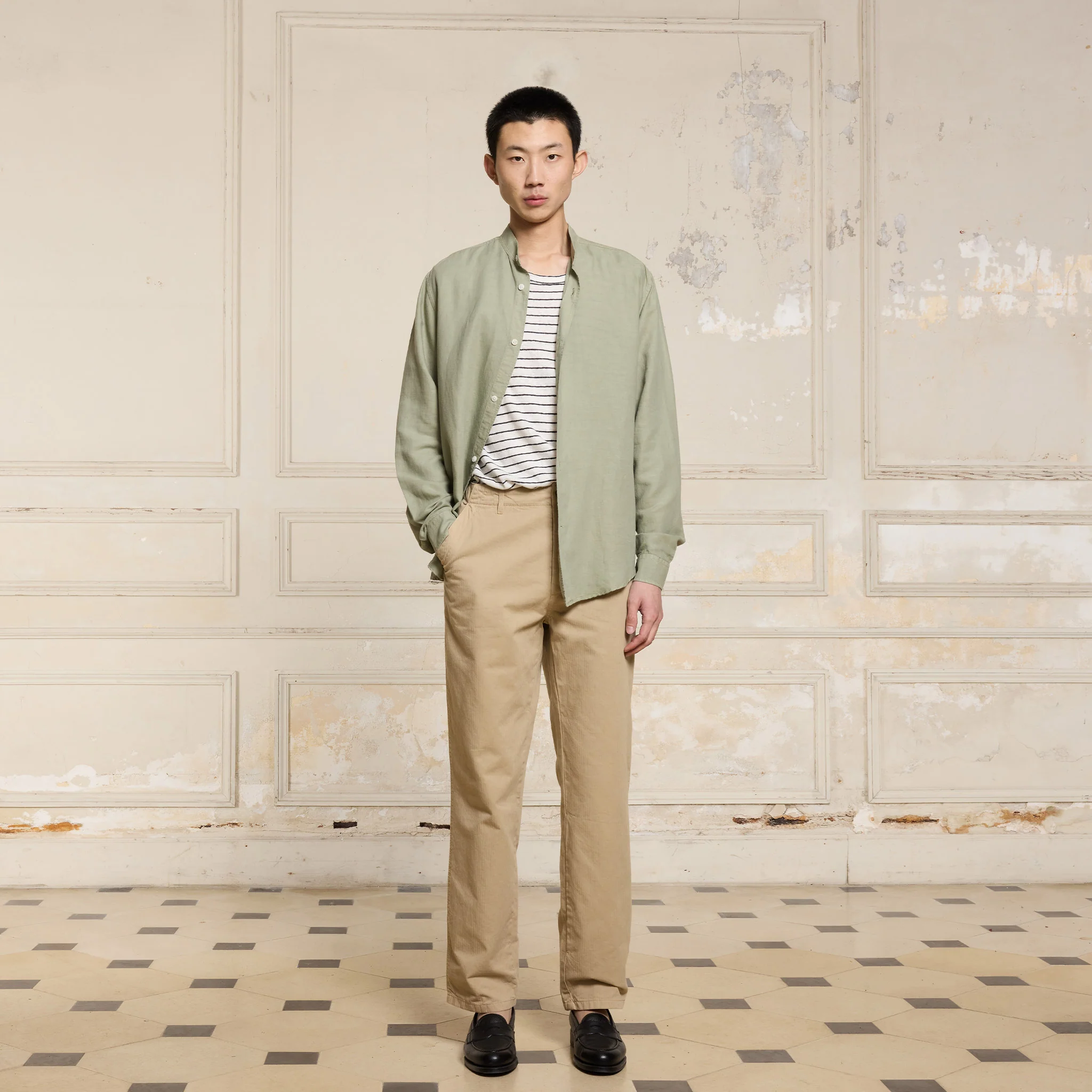 Beige military pants
