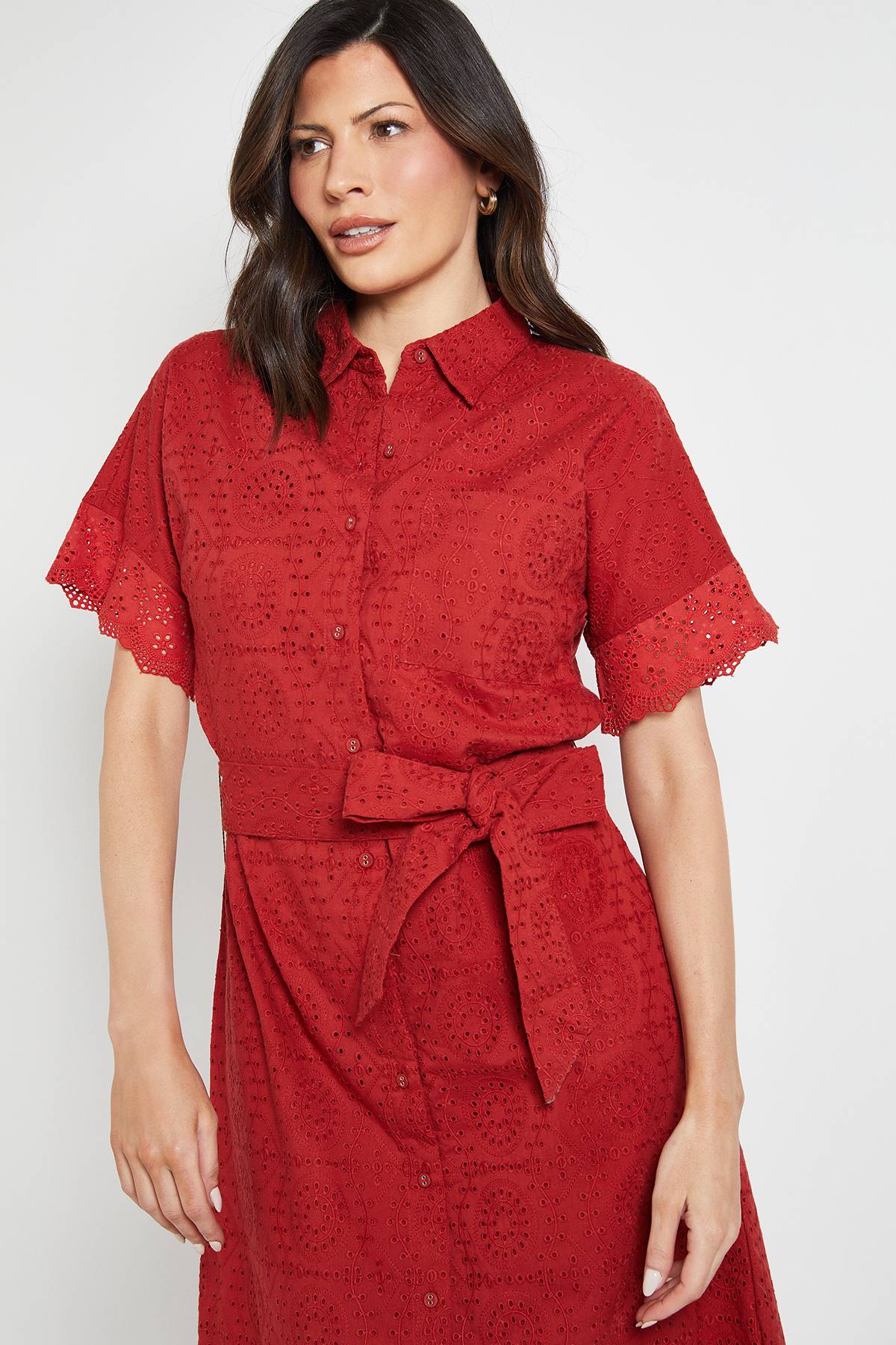 Wallis Robe Chemise Broderie Anglaise D'été