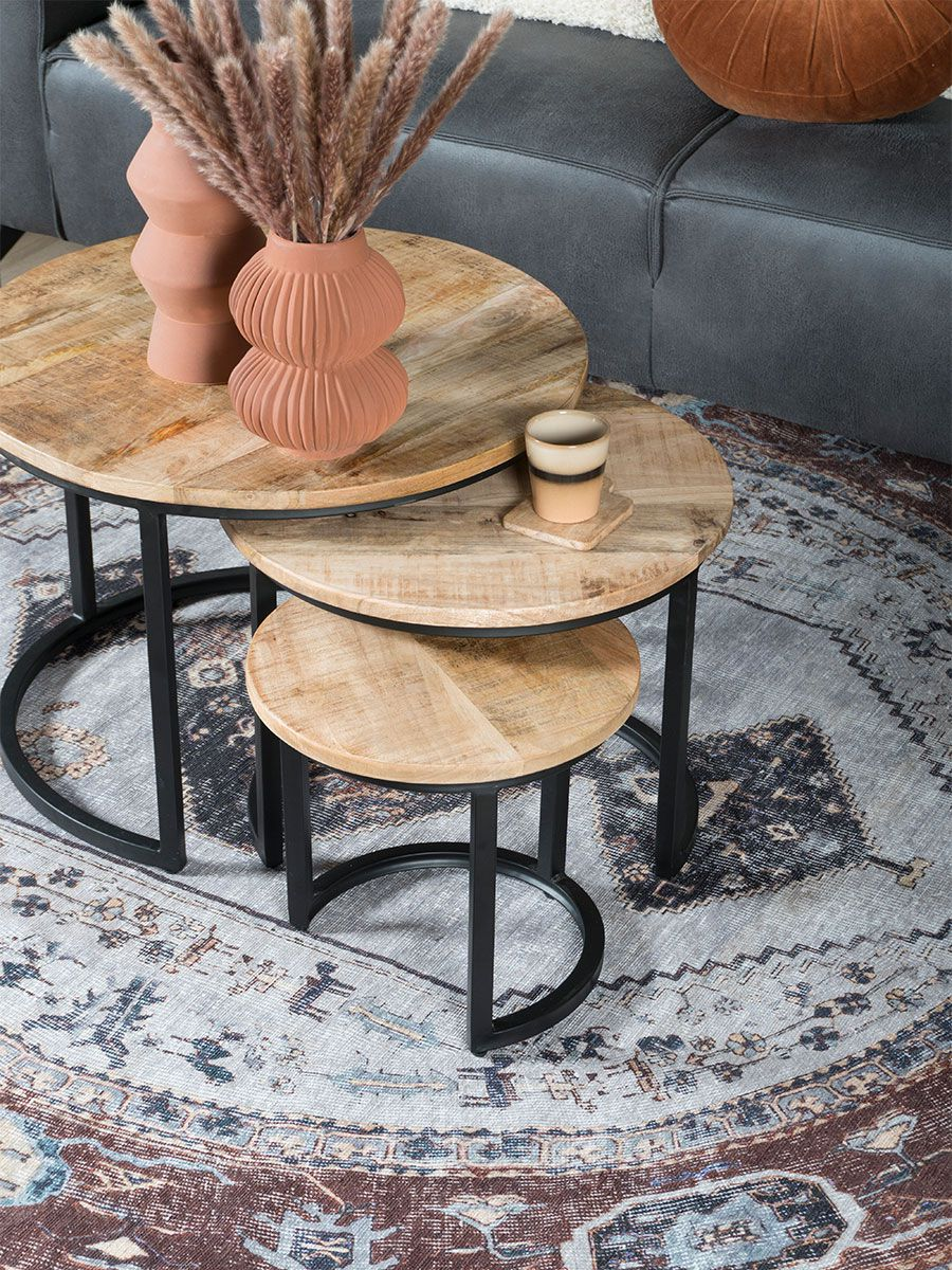 Karaca antra brown Rond 160 cm