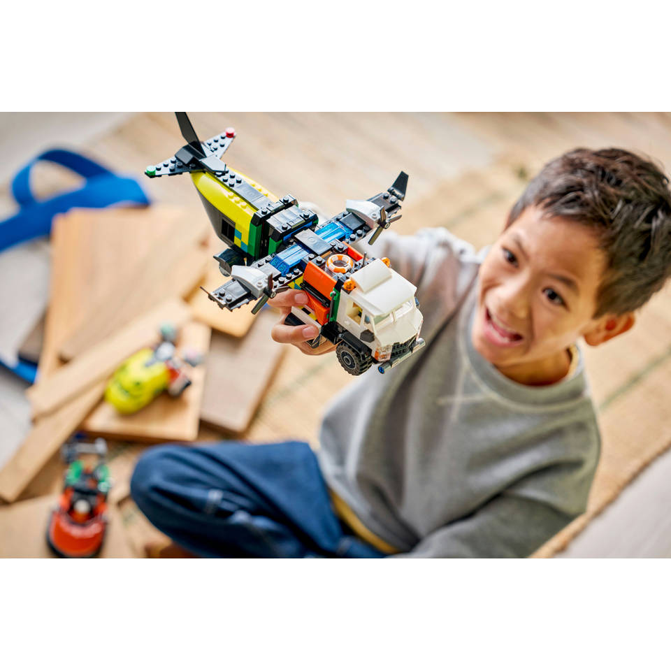 LEGO City vliegtuig, servicewagen en hovercraft remix 60505