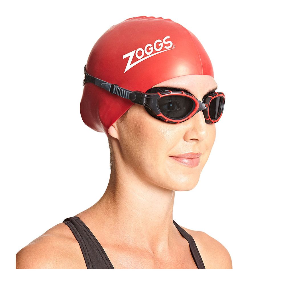 Zoggs PREDATOR FLEX - Lunettes de natation polarisés red/black/smoke polar