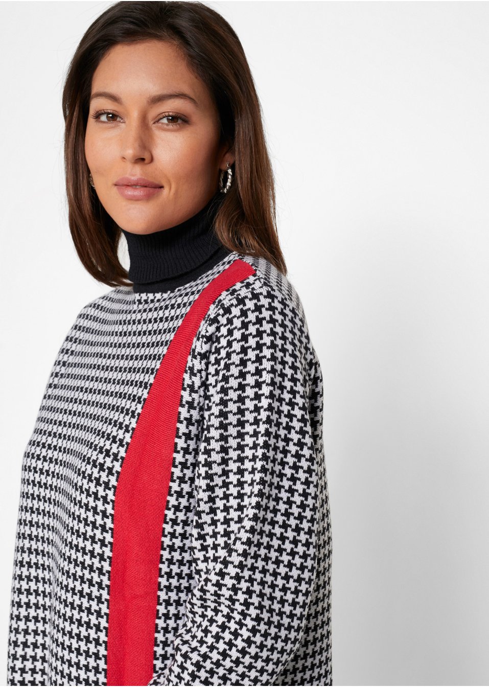 Pull col roulé asymétrique