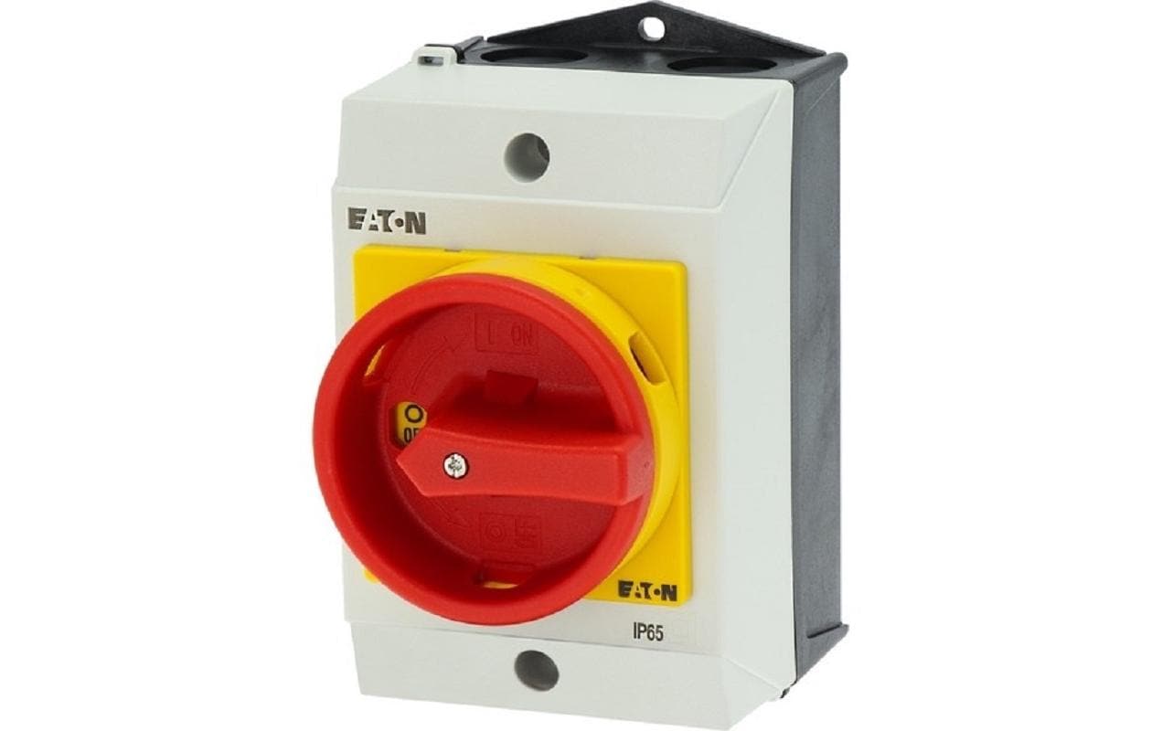 Sicherheitsschalter 3 Polig + N, 20 A T0, Rot3 Phasen Hauptschalter mit NOT-AUS Funktion