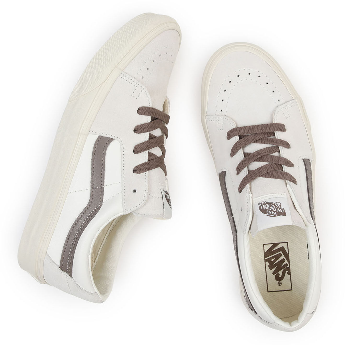 Vans Sneakers en Cuir & Textile SK8-Low écru/marron