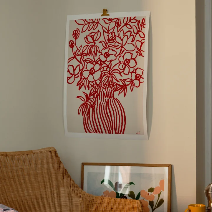 The Poster Club - Poppy Studies I von Anine Cecilie Iversen, 40 x 50 cm