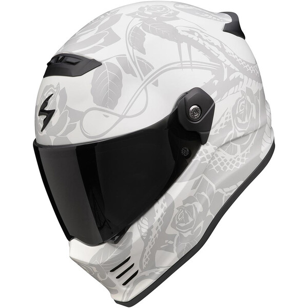 Scorpion - Casque Covert FX Dragon Gris Clair / Argent / Mat