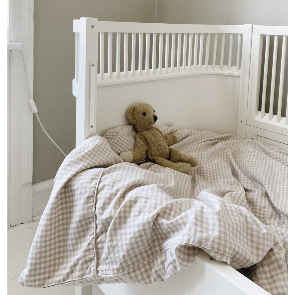 Køb Lalaby Beige Gingham Classic Sengetøj