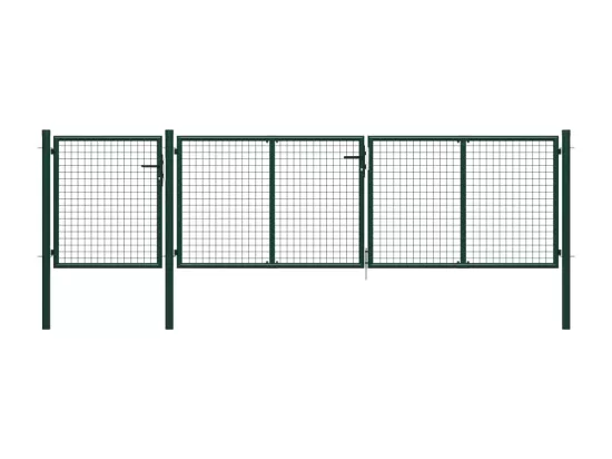 Portail de jardin Acier 400x75 Vert 2