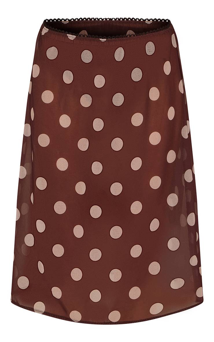 Deep Chocolate Jupe Midi En Mousseline
