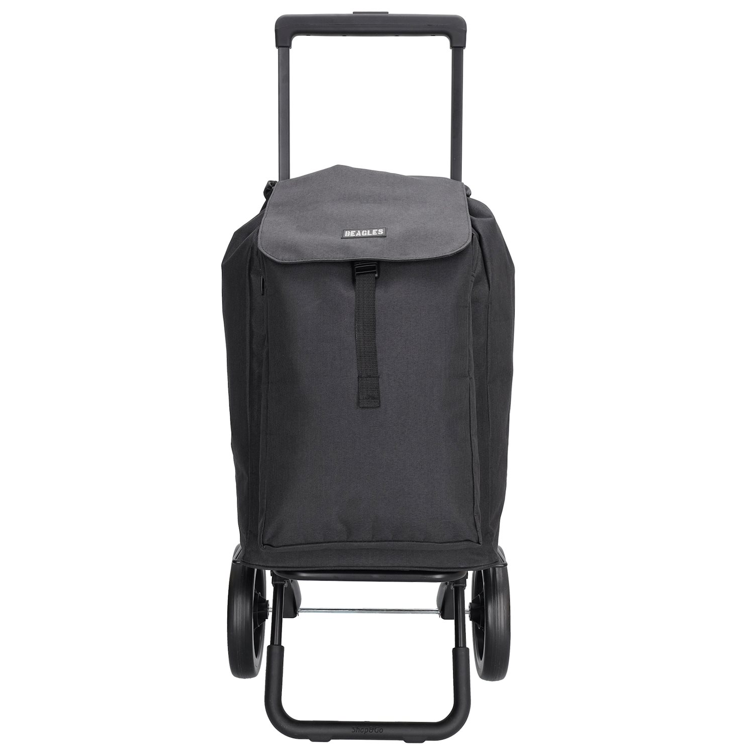 Beagles Shop & Go Cartease Boodschappentrolley zwart