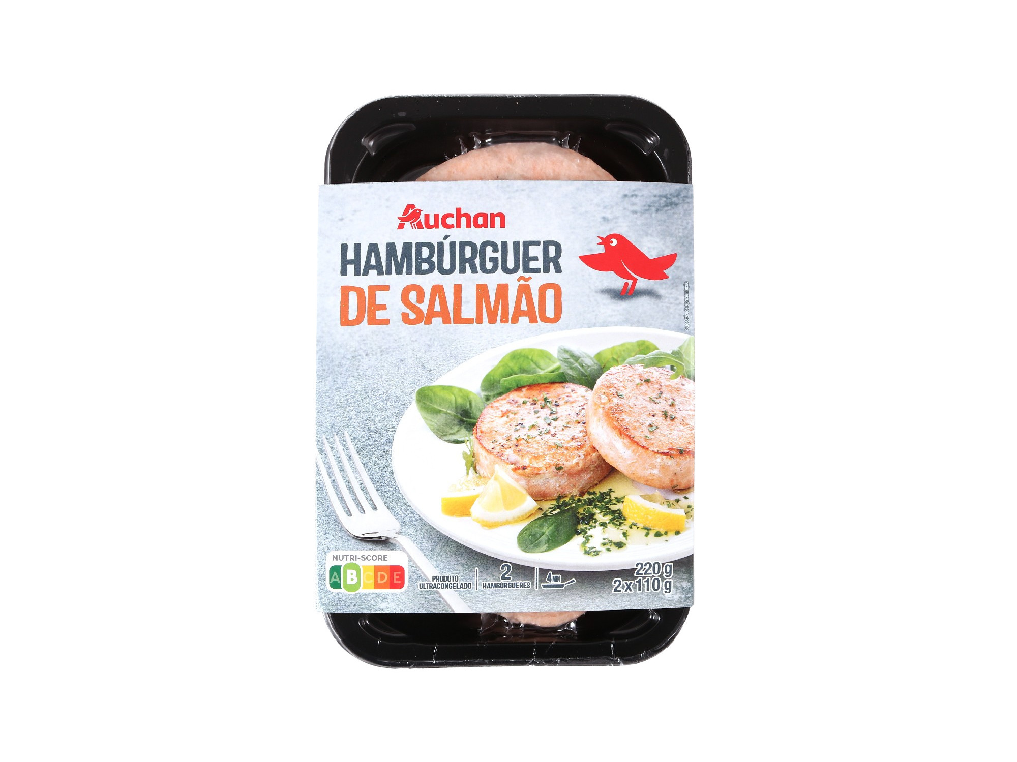 HAMBÚRGUER DE SALMÃO AUCHAN 2UN 220G