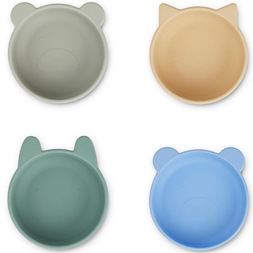 Iggy Silicone Skåle 4-pak Peppermint Multi Mix - LieWood
