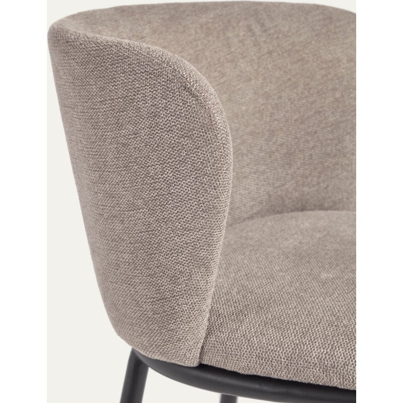 Chaise Ciselia tissus chenille pieds acier