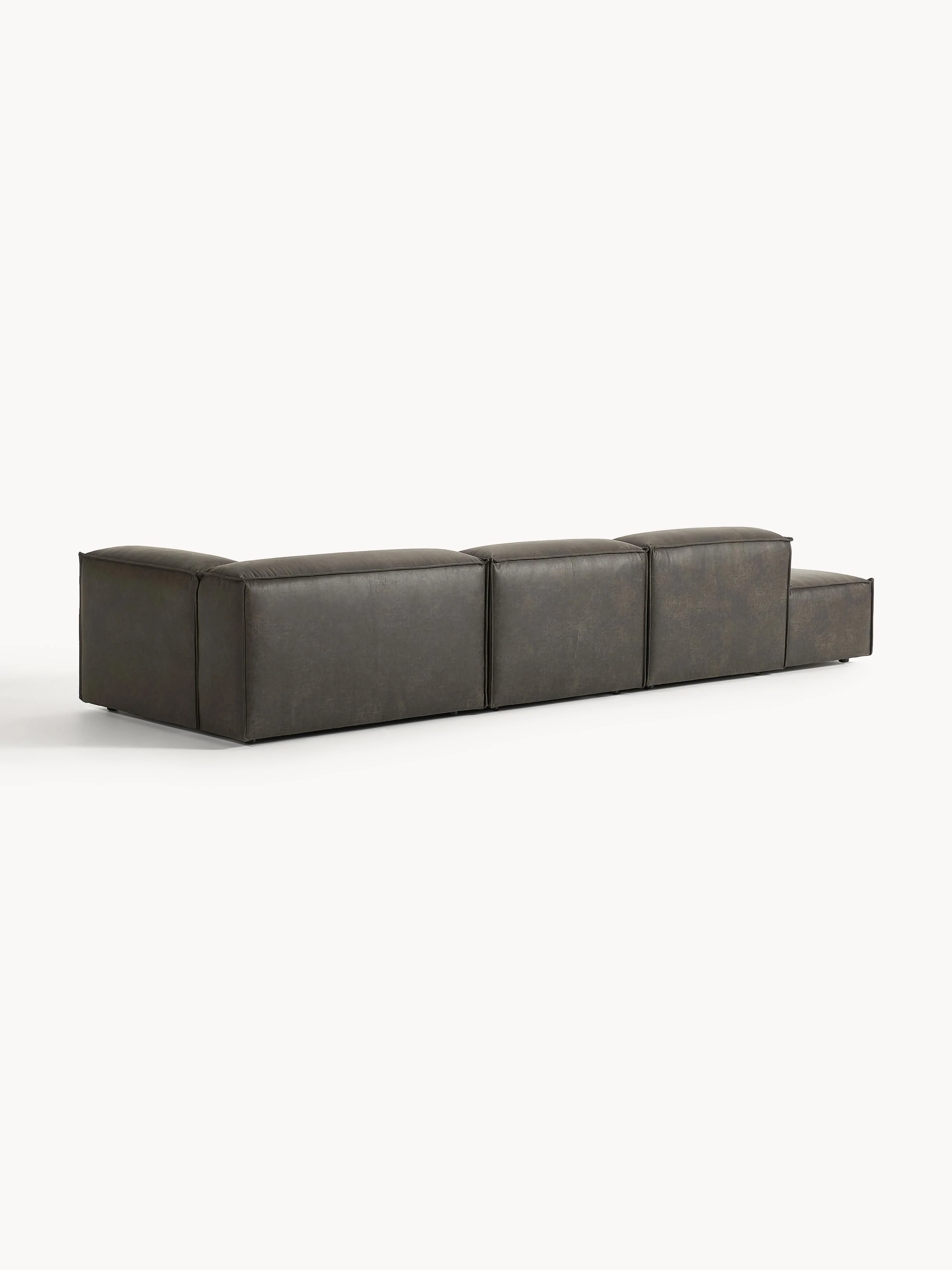 Modulaire XL chaise longue Lennon van gerecycled leer