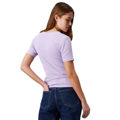 Tee-shirt à manches courtes femme Woven Label CALVIN KLEIN