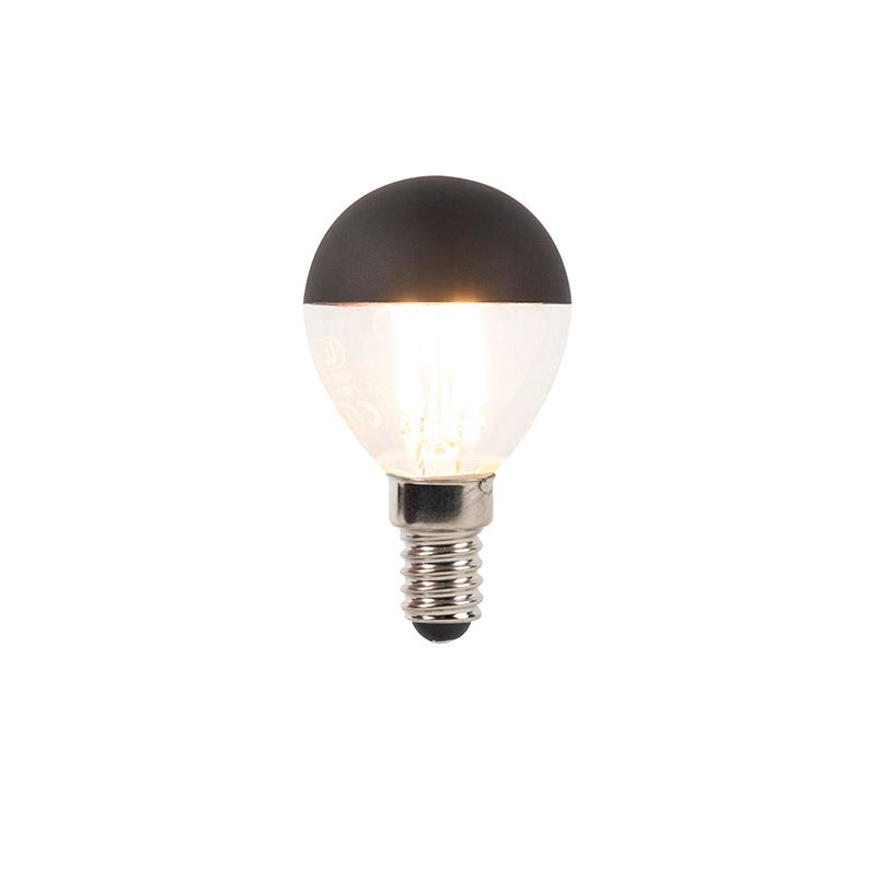 E14 dimbare LED filamentlamp kopspiegel P45 zwart 300 lm 2700K