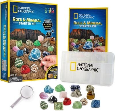 National Geographic Eksperimenteske Rock and Mineral Startsett