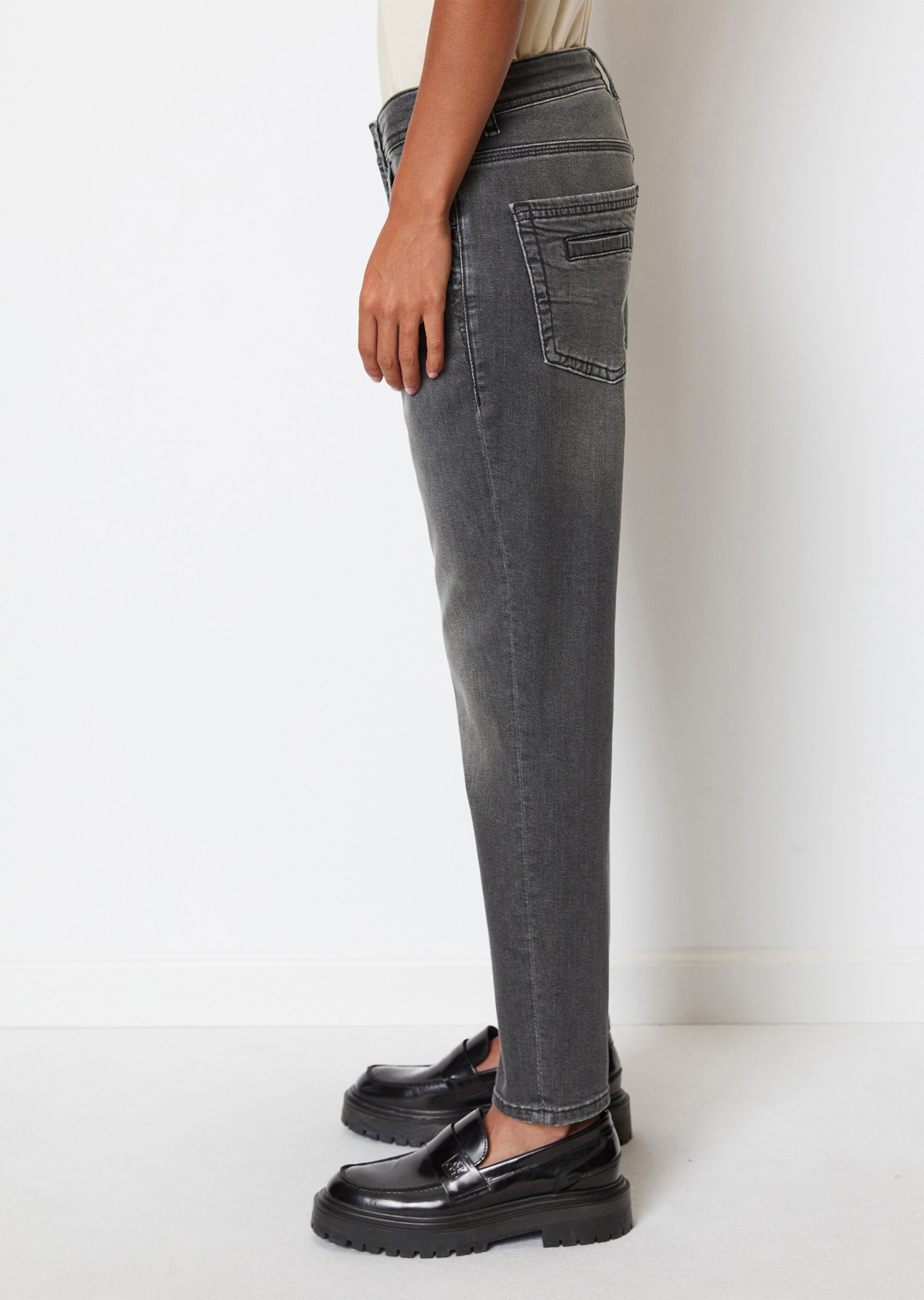 Boyfriend Pants Modell THEDA cropped aus Organic-Cotton-Lyocell-Stretch