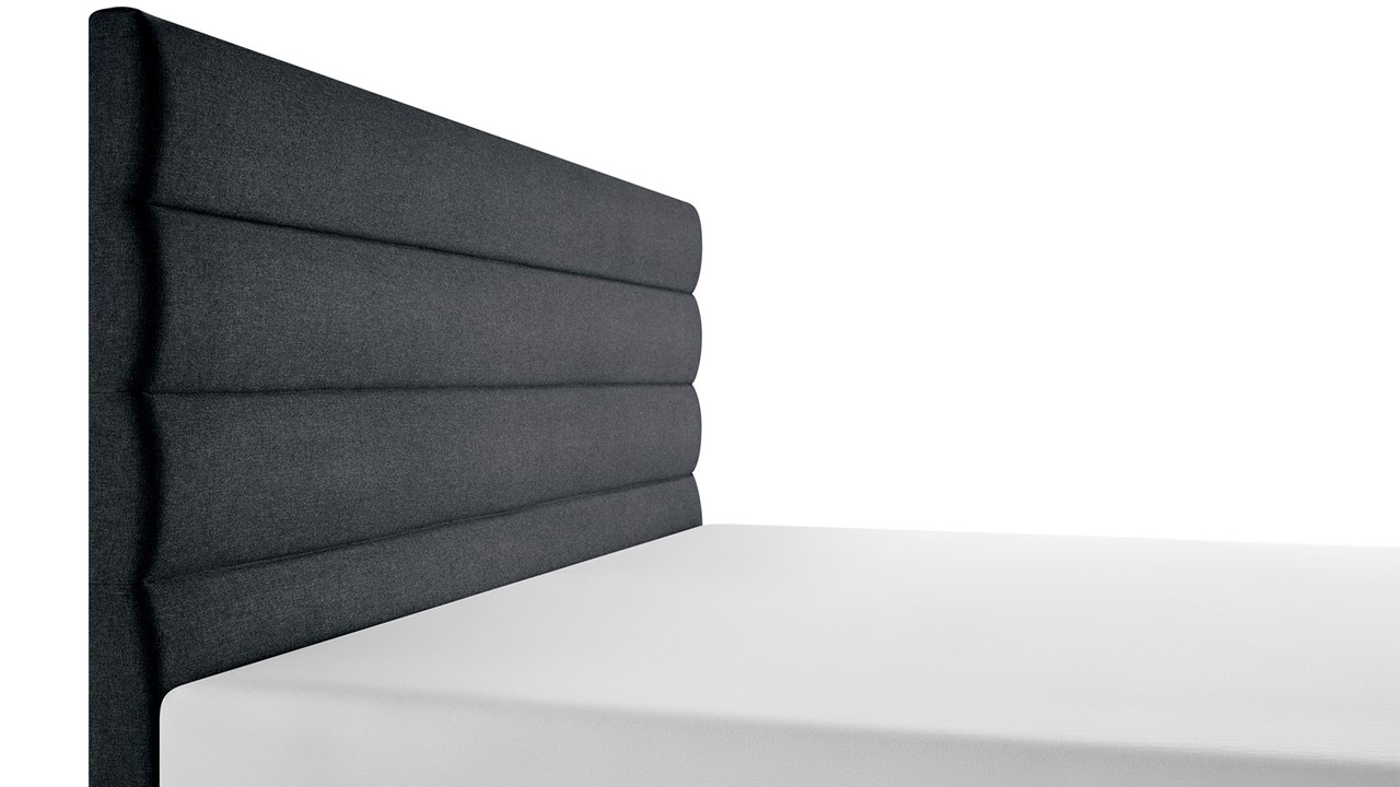 TEMPUR® boxspring FORM™ Horizontal met matras Form plus hybrid dark grey