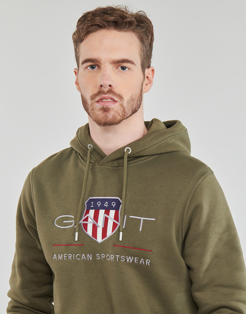 Gant - REG ARCHIVE SHIELD HOODIE - Kaki