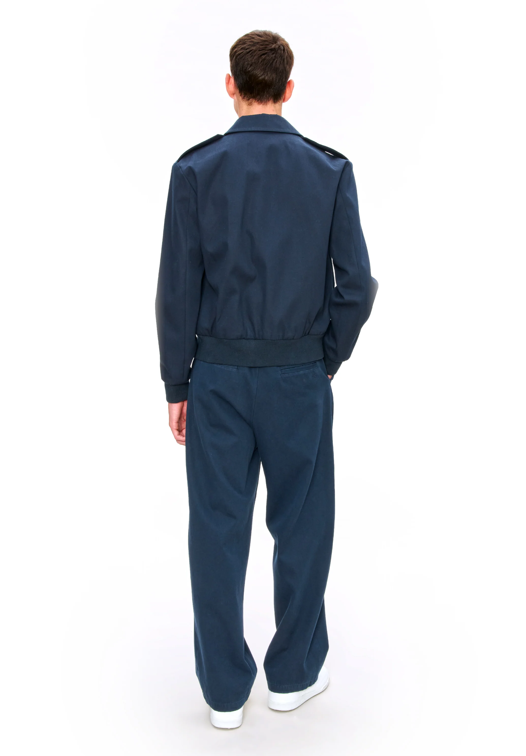 Blouson bleu marine en gabardine de coton - Dark navy