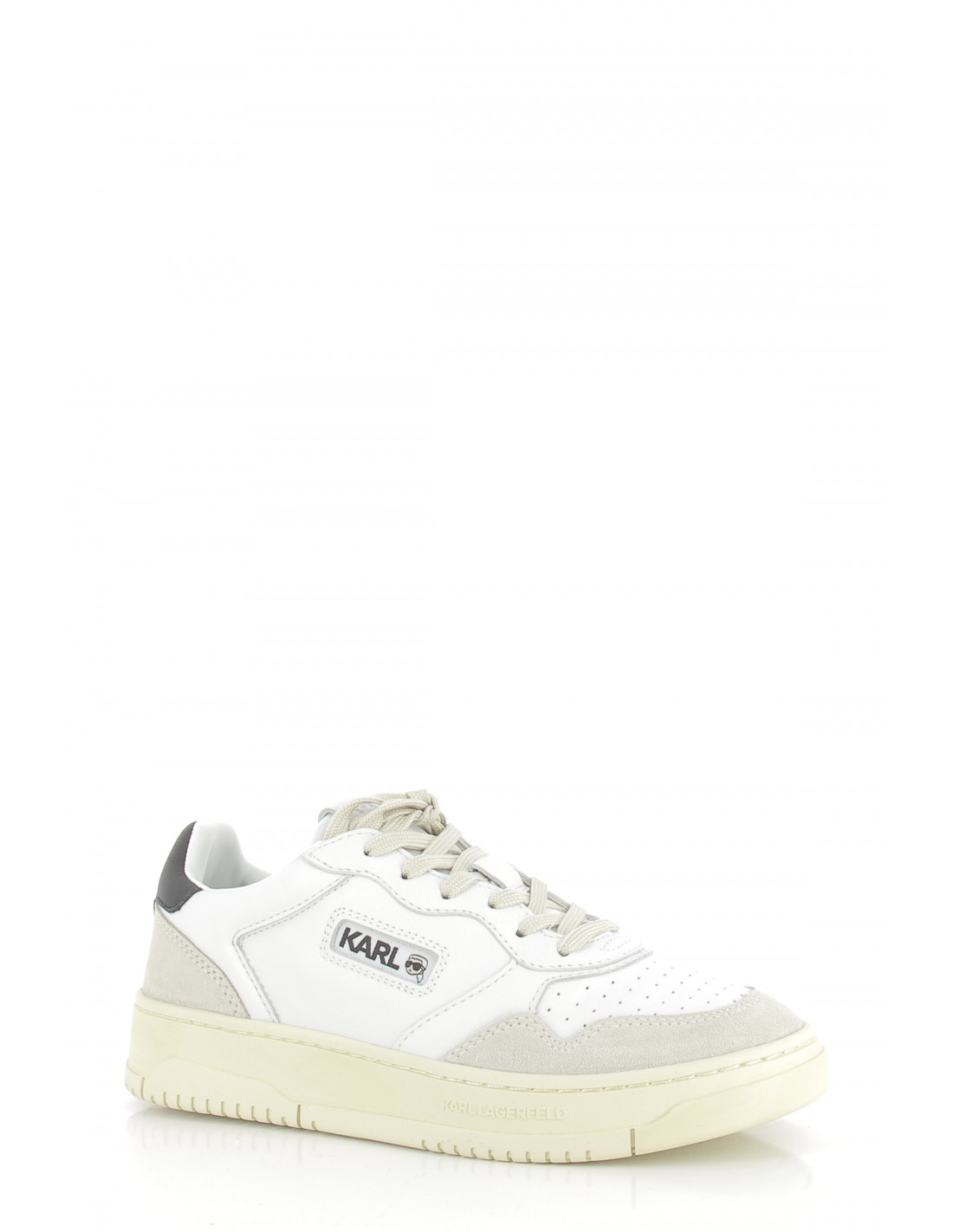 karl lagerfeld Baskets de ville femme krew kl kounter lo lace cuir blanc