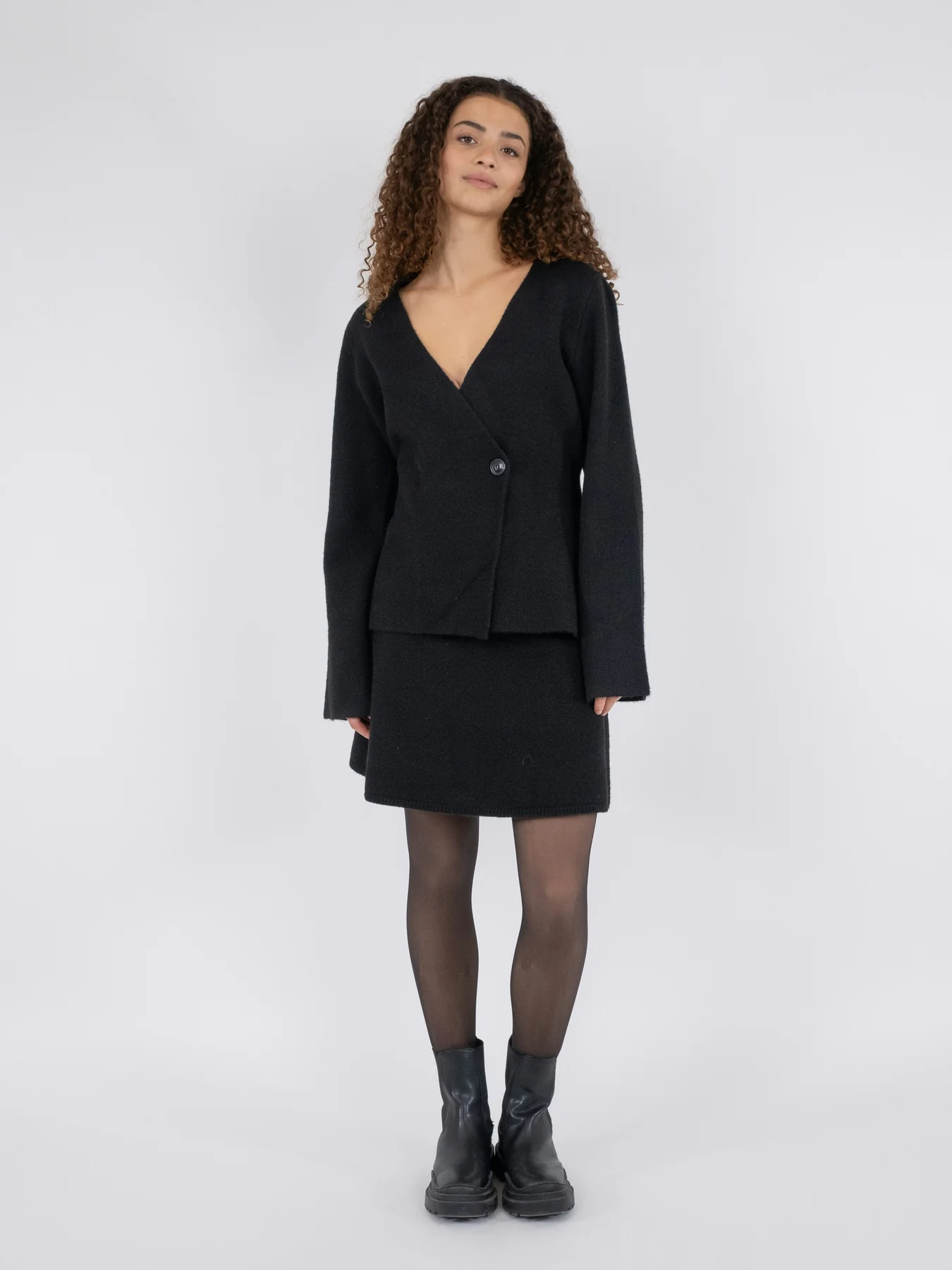 Neo Noir Marie Louise Knit Cardigan black