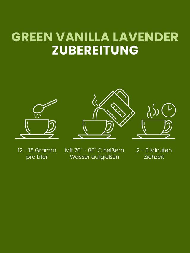 Grüner Tee Lavendel-Vanille, lose, 3er-Set