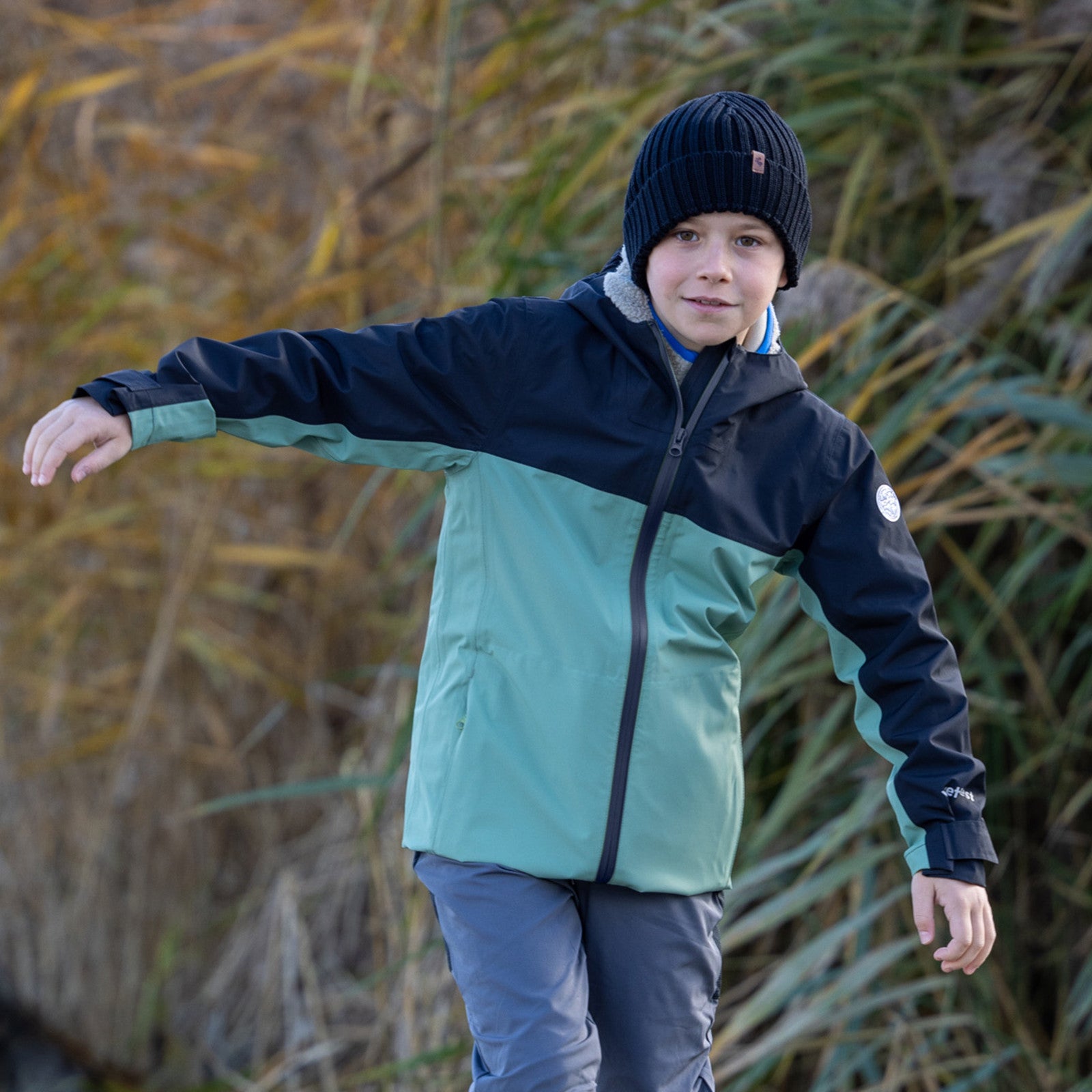 Kinder Luis Regenjacke black