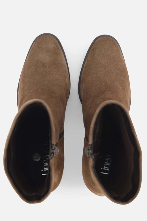 Linea Zeta Enkellaarsjes taupe Suede