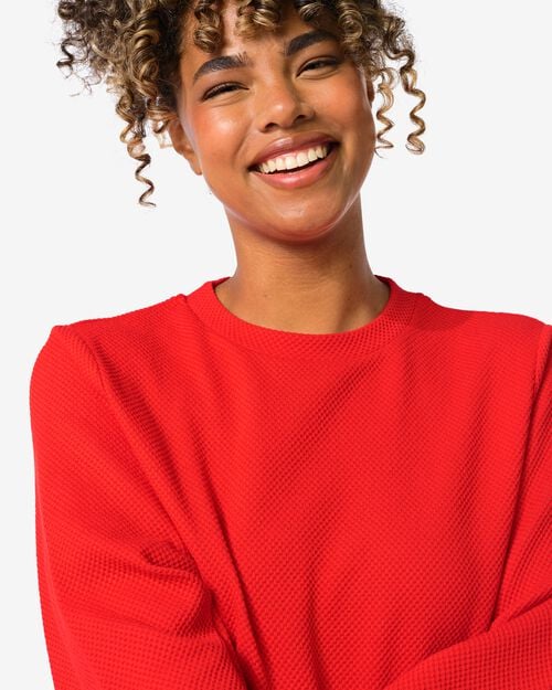 t-shirt femme Kacey structuré rouge